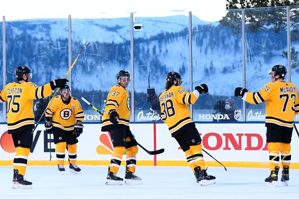 Photos: Bruins take on Flyers in NHL Outdoor Series at Lake Tahoe